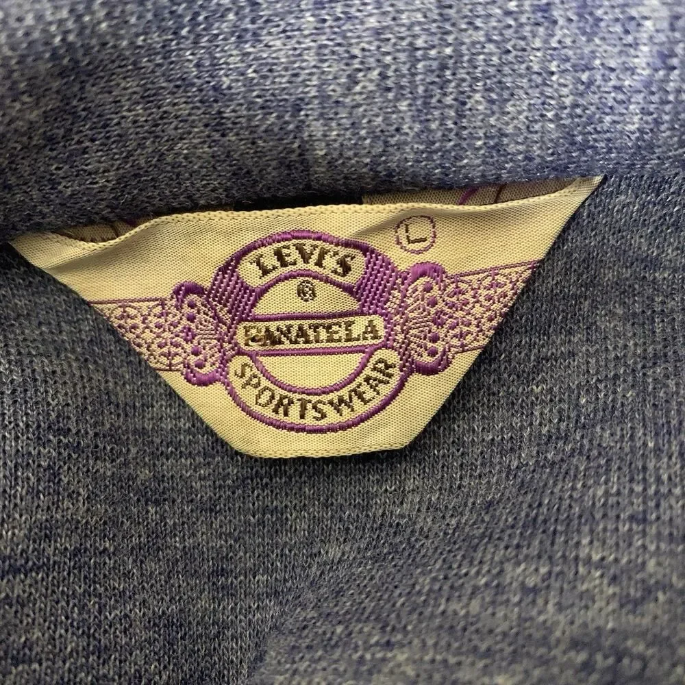 Vtg Levi’s Panatela Sportswear Dark Blue Button L/S Men’s Sz L Rockabilly Disco?